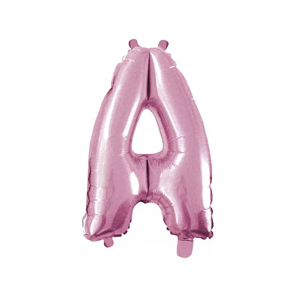 Balao Metalizado FOIL Rosa Claro 30 Polegadas letra A