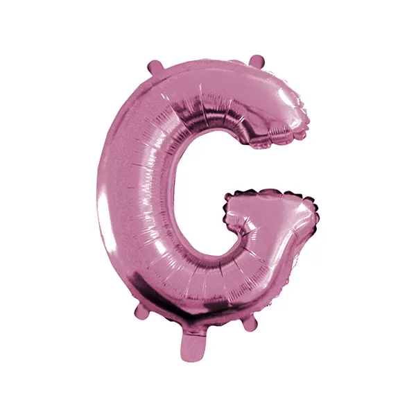 Balao Metalizado FOIL Rosa Claro 30 Polegadas letra G