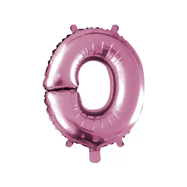 Balão Metalizado FOIL Rosa Claro 30 Polegadas letra O