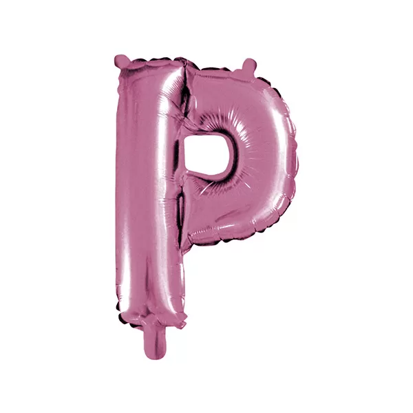 Balao Metalizado FOIL Rosa Claro 30 Polegadas letra P