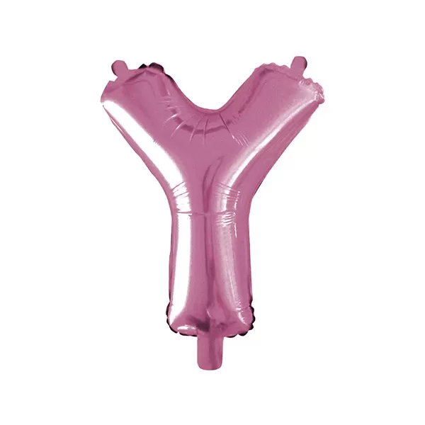Balao Metalizado FOIL Rosa Claro 30 Polegadas letra Y