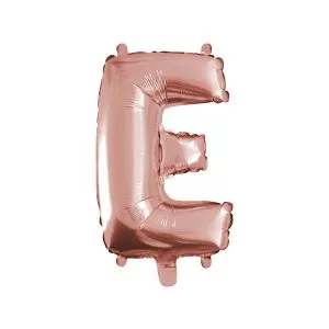 Balao Metalizado FOIL Rose 16 Polegadas letra E