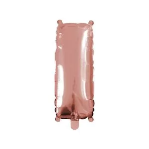 Balao Metalizado FOIL Rose 16 Polegadas letra I