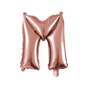 Balao Metalizado FOIL Rose 16 Polegadas letra M