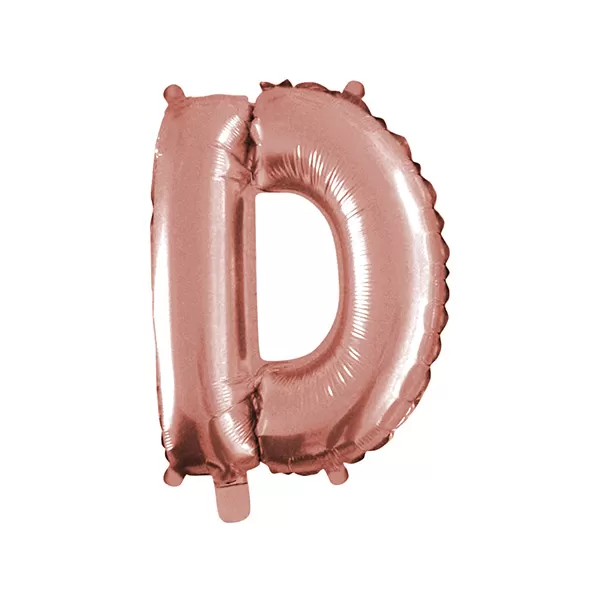 Balao Metalizado FOIL Rose Gold 30 Polegadas letra D