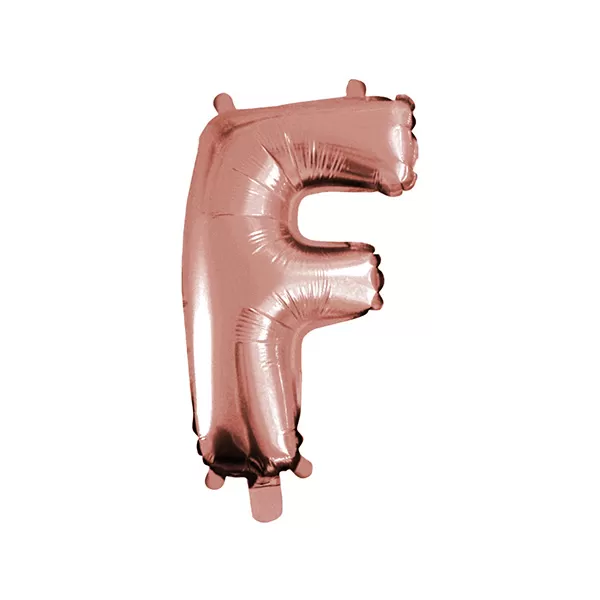 Balao Metalizado FOIL Rose Gold 30 Polegadas letra F