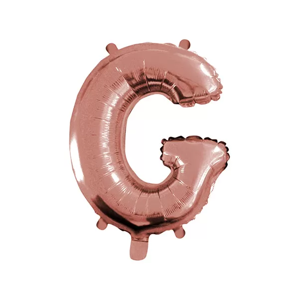 Balao Metalizado FOIL Rose Gold 30 Polegadas letra G