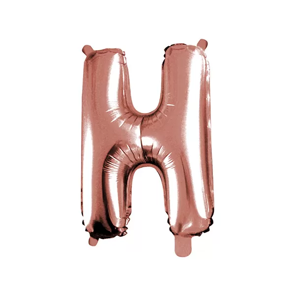 Balao Metalizado FOIL Rose Gold 30 Polegadas letra H