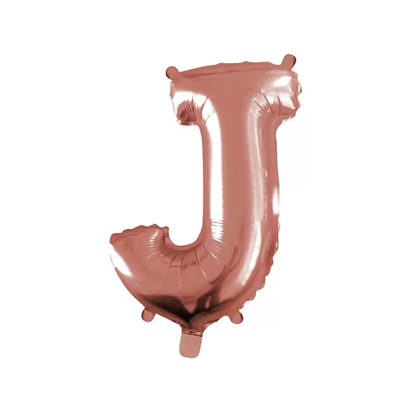 Balao Metalizado FOIL Rose Gold 30 Polegadas letra J