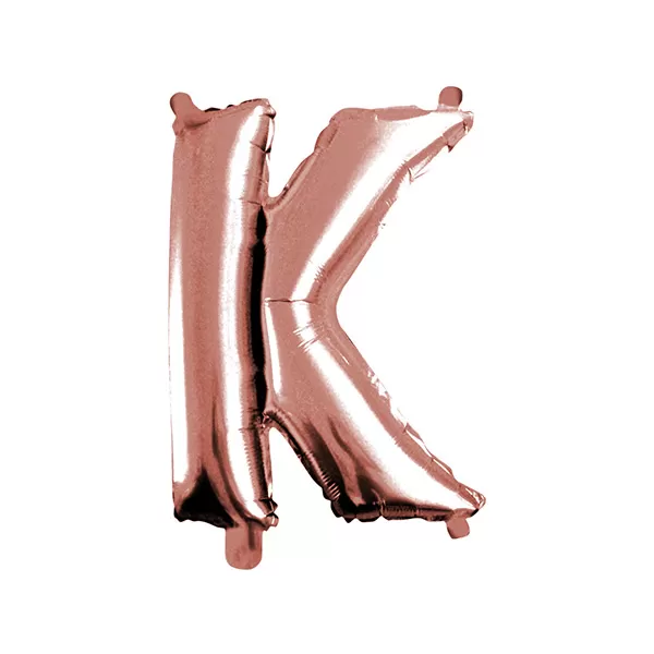 Balao Metalizado FOIL Rose Gold 30 Polegadas letra K