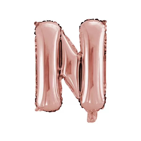 Balao Metalizado FOIL Rose Gold 30 Polegadas letra N