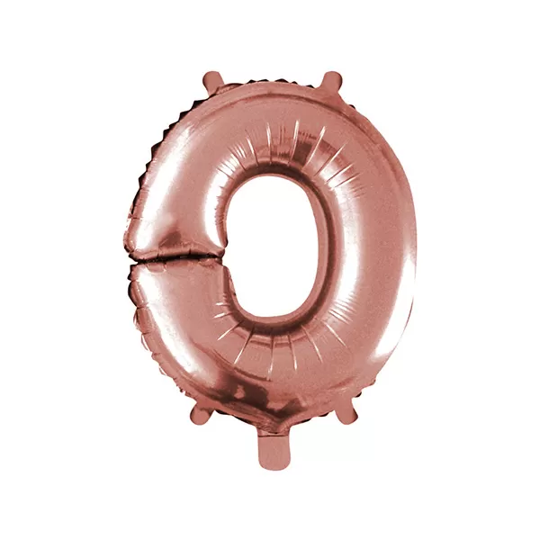 Balao Metalizado FOIL Rose Gold 30 Polegadas letra O