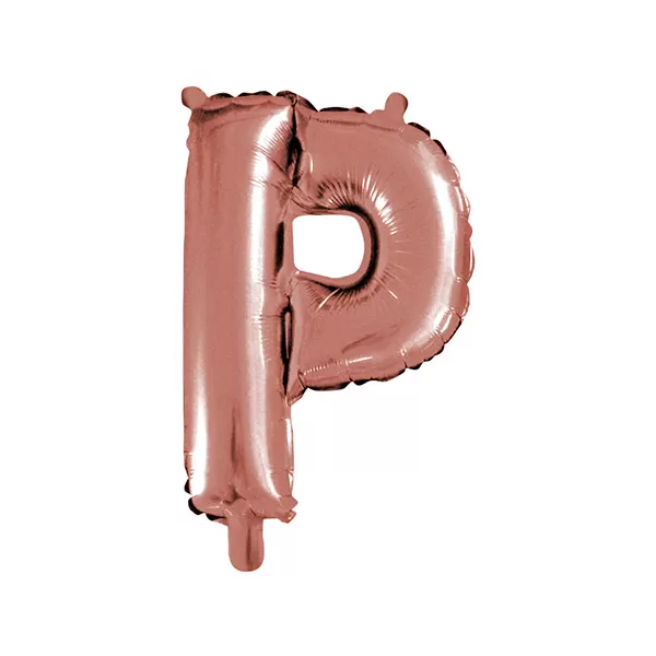 Balao Metalizado FOIL Rose Gold 30 Polegadas letra P