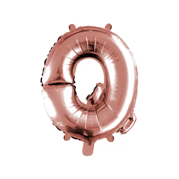 Balao Metalizado FOIL Rose Gold 30 Polegadas letra Q