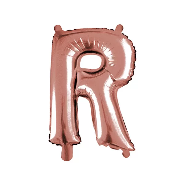 Balao Metalizado FOIL Rose Gold 30 Polegadas letra R