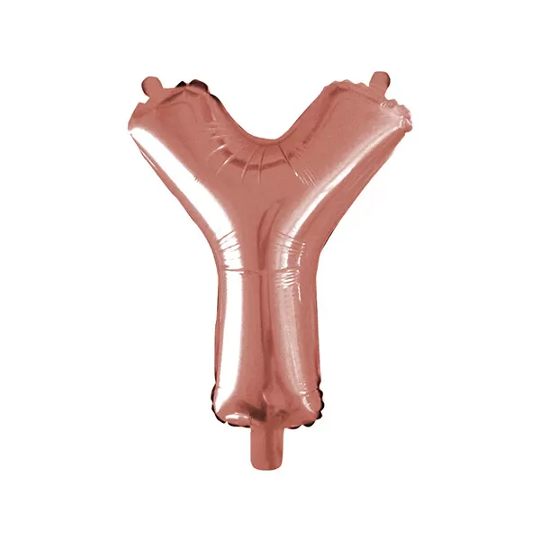 Balao Metalizado FOIL Rose Gold 30 Polegadas letra Y