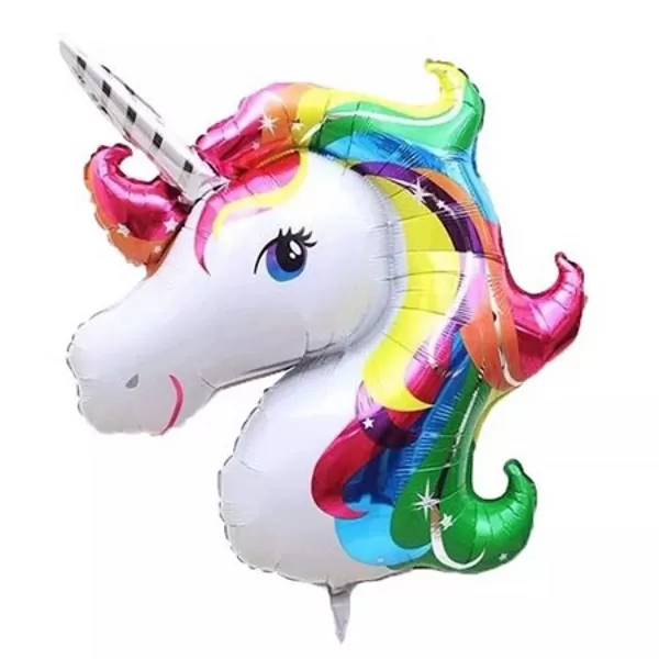 Balao Metalizado FOIL Temático Unicornio - 42 cm