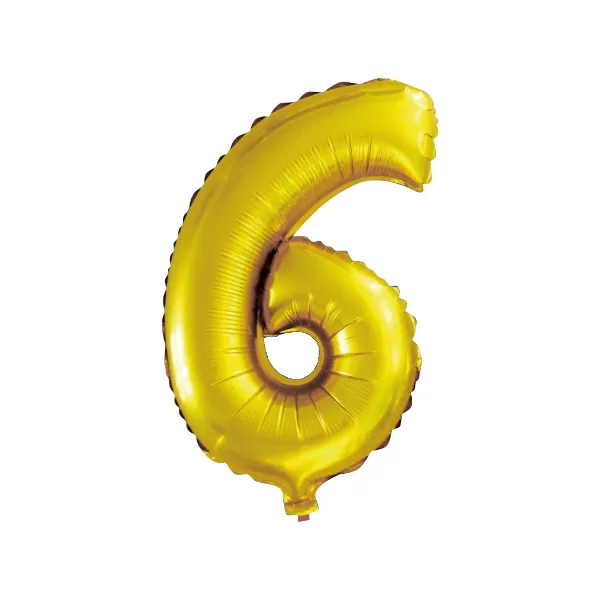 Balao Metalizado FOIL Dourado 16 Polegadas numero 6