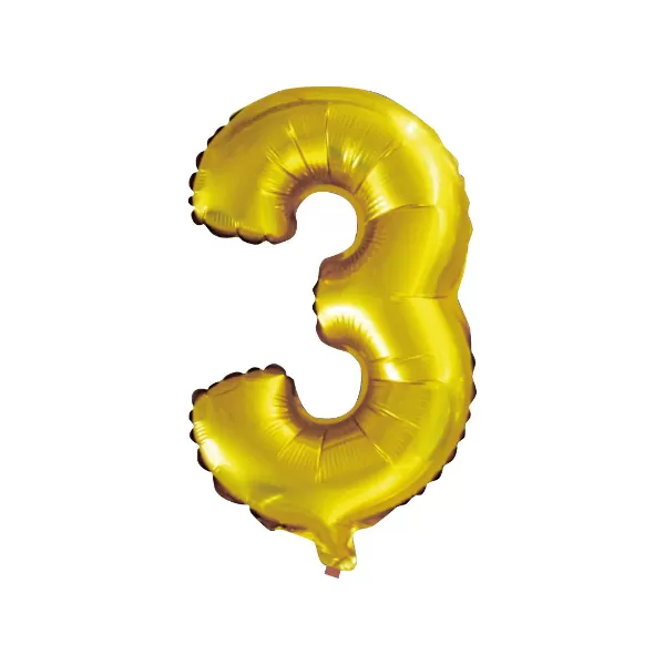balao metalizado foil dourado 30 polegadas numero 3