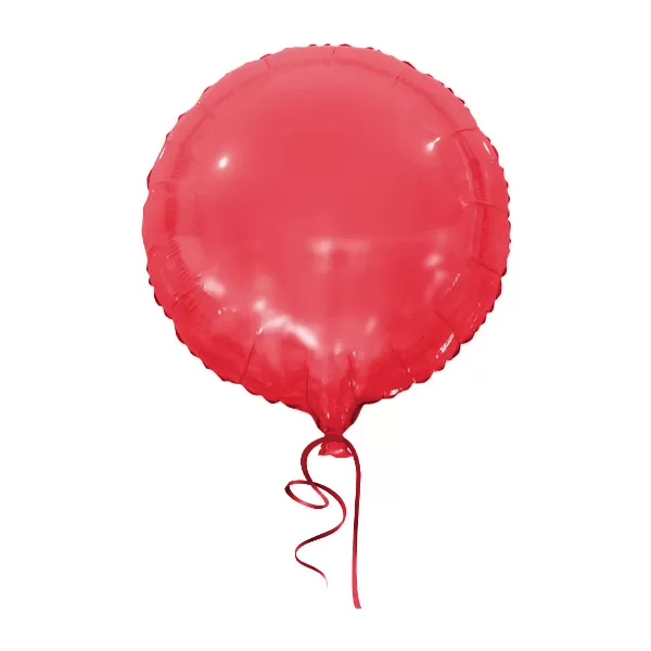Balao Metalizado FOIL Redondo Vermelho 18 Polegadas