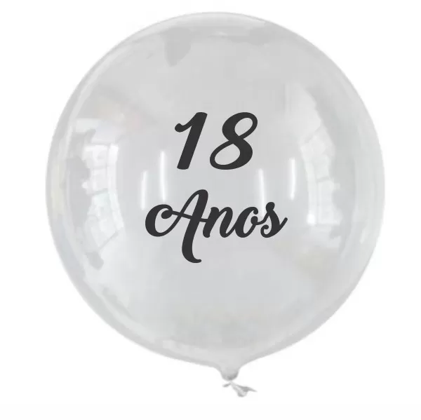 Balao Personalizado Bubble 18 Polegadas - 18 anos