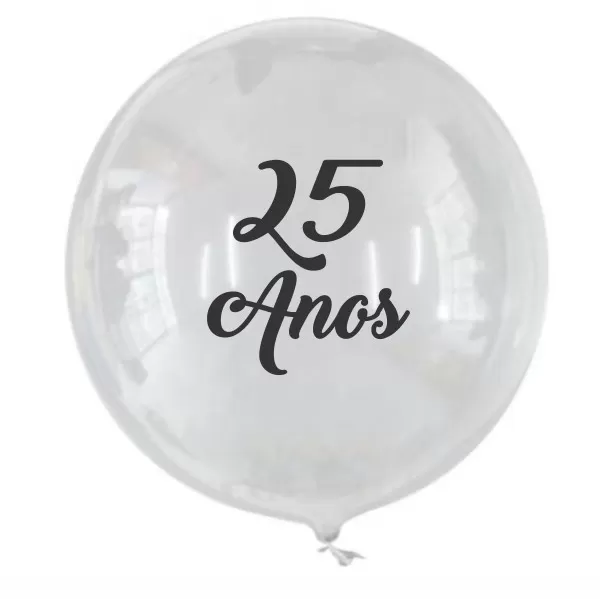 Balao Personalizado Bubble 18 Polegadas - 25 anos