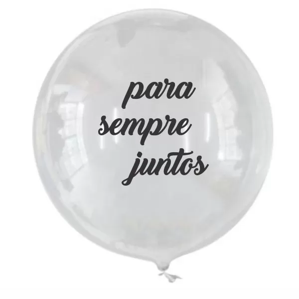 Balao Personalizado Bubble 18″ – Para Sempre Juntos