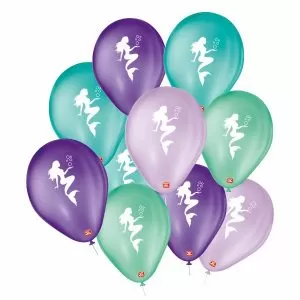 balões personalizado sortidos sereia