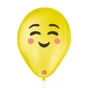 balões personalizados látex emoji relaxado