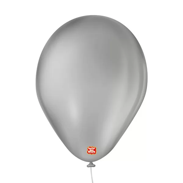 balão bexiga látex são roque liso 9 cinza