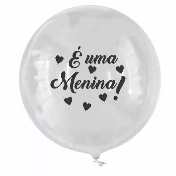 balão bubble personalizado menina