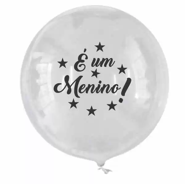 balão bubble personalizado menino