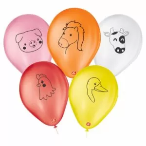 balões personalizados fazendinha sortidos