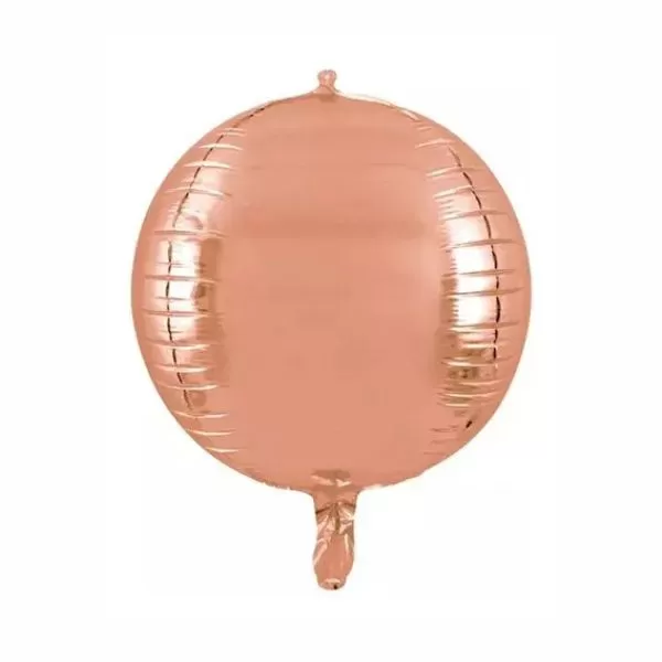 balão metalizado FOIL bola 4d esfera rosê gold 55 cm