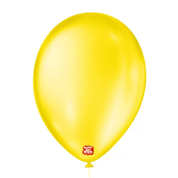 balões látex são roque liso 9 cintilante amarelo