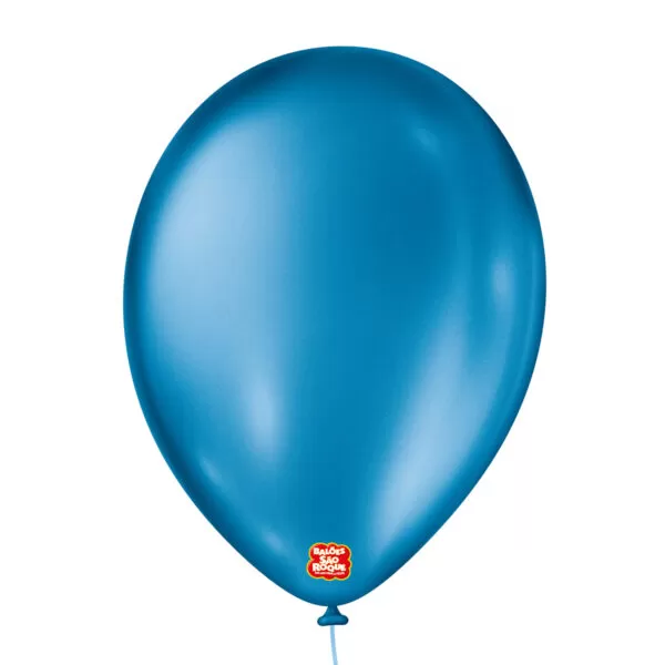 balões látex são roque liso 9 cintilante azul