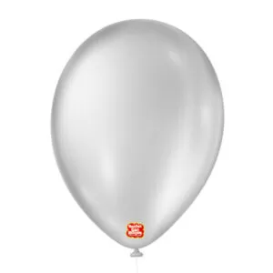 balões látex são roque liso 9 cintilante prateado