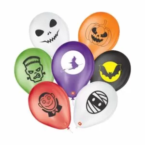 kit balões látex personalizados festa temática halloween