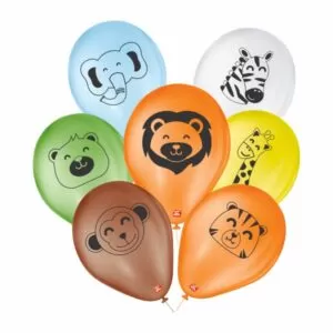 kit balões personalizados animais safari novo