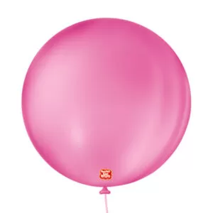 balão látex são roque redondo liso n5 rosa shock