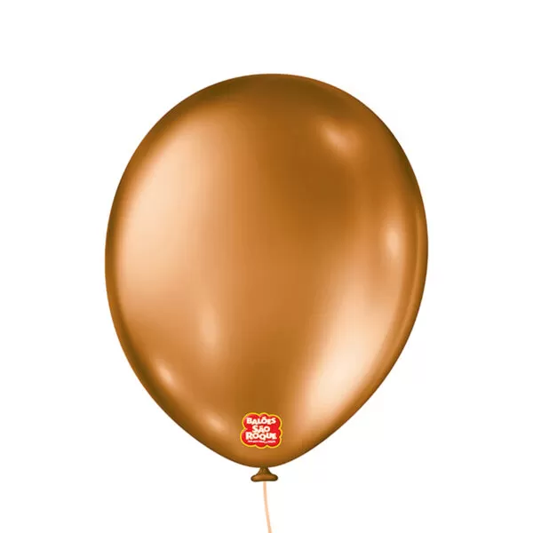 balão látex são roque metallic n11 cobre