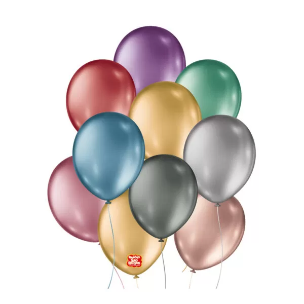 balão látex são roque metallic n11 sortidos