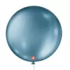 balão látex são roque metallic n5 azul