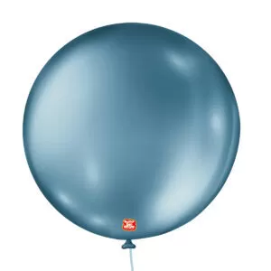 balão látex são roque metallic n5 azul