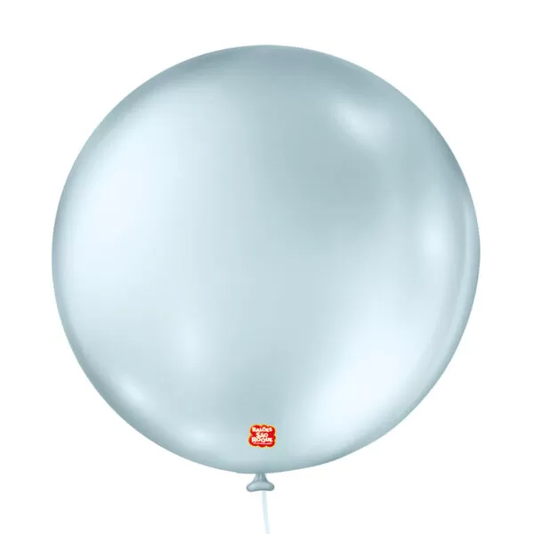 balão látex são roque perolado n5 azul claro