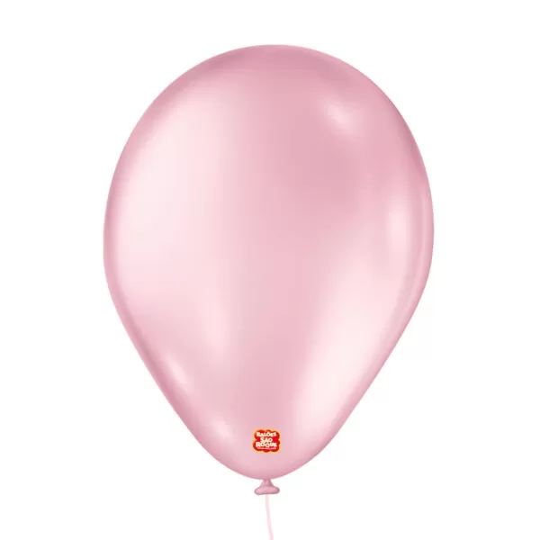 balão látex são roque perolado n7 rosa claro