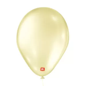 balão látex são roque perolado n9 amarelo