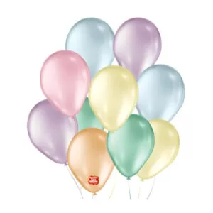 balão látex são roque perolado n9 colorido