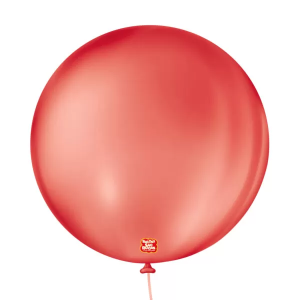 balão látex são roque redondo liso n5 vermelho quente