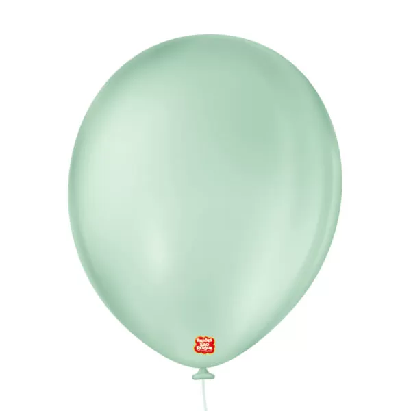 balão látex são roque redondo liso n11 verde hortelã